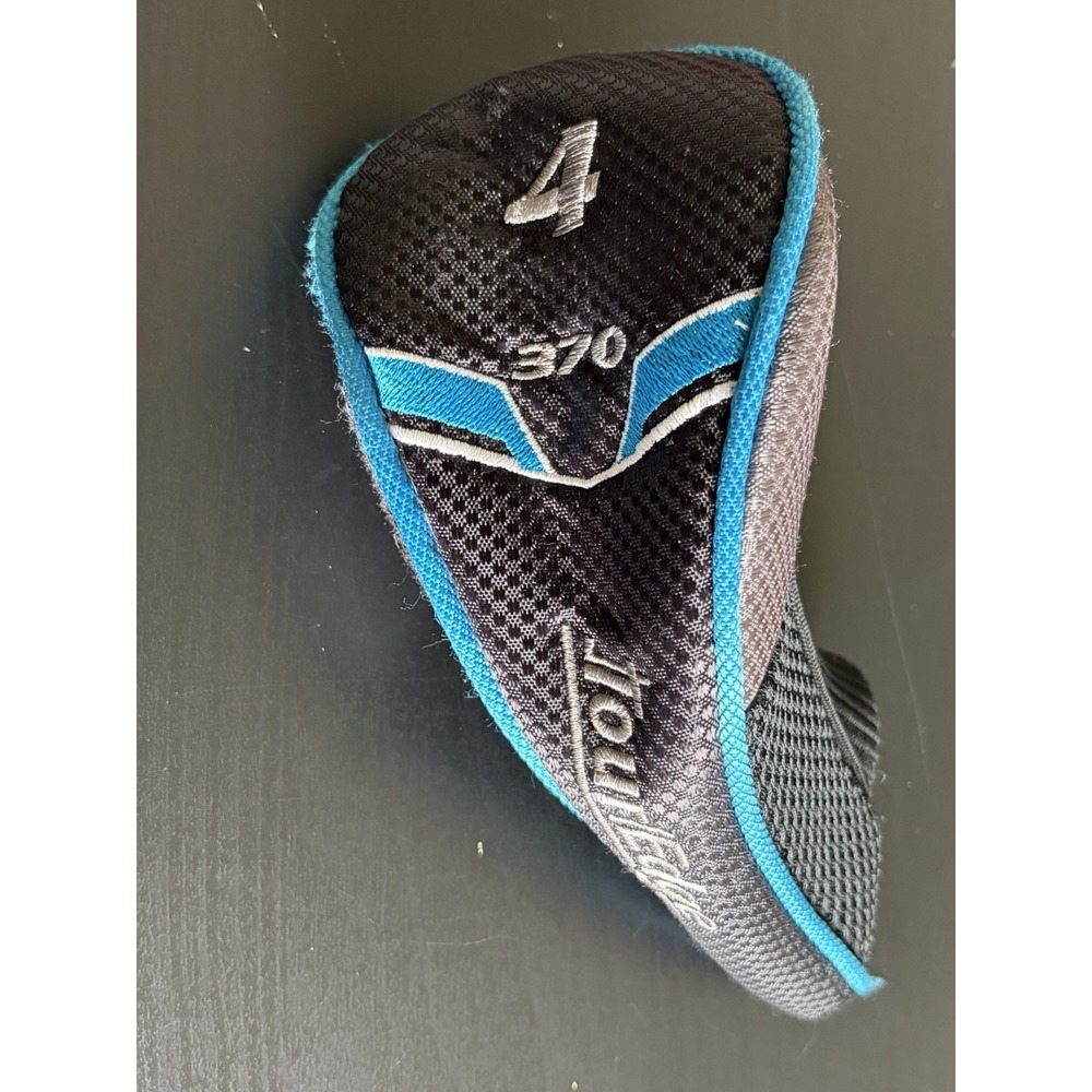 Tour Edge Bazooka 370 4H Hybrid Golf Club Headcover Cover Black Blue